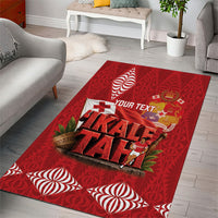 Tonga Rugby Custom Area Rug 2026 Go Ikale Tahi Ngatu Pattern