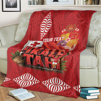 Tonga Rugby Custom Blanket 2026 Go Ikale Tahi Ngatu Pattern