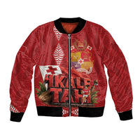 Tonga Rugby Custom Bomber Jacket 2026 Go Ikale Tahi Ngatu Pattern