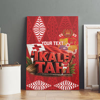 Tonga Rugby Custom Canvas Wall Art 2026 Go Ikale Tahi Ngatu Pattern