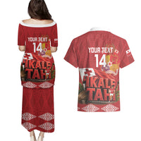 Tonga Rugby Custom Couples Matching Puletasi and Hawaiian Shirt 2026 Go Ikale Tahi Ngatu Pattern LT14 - Polynesian Pride
