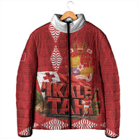 Tonga Rugby Custom Padded Jacket 2026 Go Ikale Tahi Ngatu Pattern