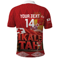 Tonga Rugby Custom Polo Shirt 2026 Go Ikale Tahi Ngatu Pattern LT14 - Polynesian Pride