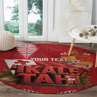 Tonga Rugby Custom Round Carpet 2026 Go Ikale Tahi Ngatu Pattern