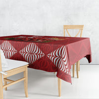 Tonga Rugby Custom Tablecloth 2026 Go Ikale Tahi Ngatu Pattern