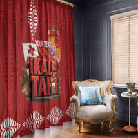 Tonga Rugby Custom Window Curtain 2026 Go Ikale Tahi Ngatu Pattern