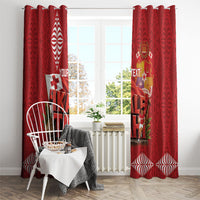 Tonga Rugby Custom Window Curtain 2026 Go Ikale Tahi Ngatu Pattern