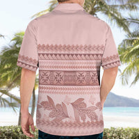 Pastel Pink Samoa Siapo Teuila Flowers Hawaiian Shirt - Polynesian Pride