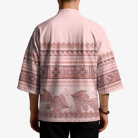 Pastel Pink Samoa Siapo Teuila Flowers Kimono LT14 - Polynesian Pride