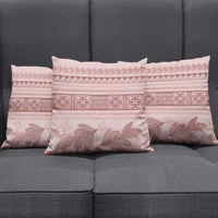 Pastel Pink Samoa Siapo Teuila Flowers Pillow Cover - Polynesian Pride