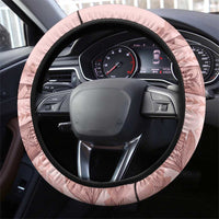 Pastel Pink Samoa Siapo Teuila Flowers Steering Wheel Cover - Polynesian Pride