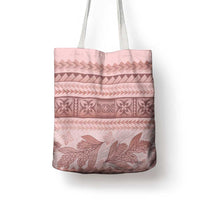 Pastel Pink Samoa Siapo Teuila Flowers Tote Bag LT14 - Polynesian Pride