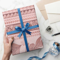 Pastel Pink Samoa Siapo Teuila Flowers Wrapping Paper - Polynesian Pride