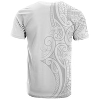 Polynesia White Sunday T Shirt Plumeria Polynesian Tribal Grey Color - Polynesian Pride