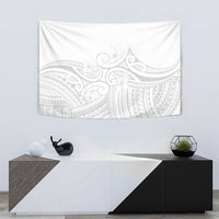 Polynesia White Sunday Tapestry Plumeria Polynesian Tribal Grey Color - Polynesian Pride