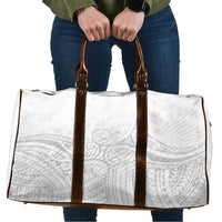 Polynesia White Sunday Travel Bag Plumeria Polynesian Tribal Grey Color LT14 White - Polynesian Pride