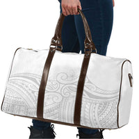 Polynesia White Sunday Travel Bag Plumeria Polynesian Tribal Grey Color LT14 - Polynesian Pride