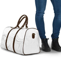 Polynesia White Sunday Travel Bag Plumeria Polynesian Tribal Grey Color LT14 - Polynesian Pride
