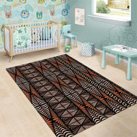 Malo e lelei Tonga Area Rug Tongan Ngatu Vintage Brown - Polynesian Pride