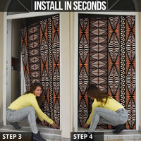 Malo e lelei Tonga Door Cover Tongan Ngatu Vintage Brown LT14 - Polynesian Pride