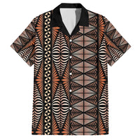 Malo e lelei Tonga Family Matching Off The Shoulder Long Sleeve Dress and Hawaiian Shirt Tongan Ngatu Vintage Brown - Polynesian Pride