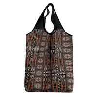 Malo e lelei Tonga Grocery Bag Tongan Ngatu Vintage Brown - Polynesian Pride