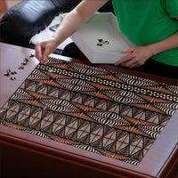 Malo e lelei Tonga Puzzle Tongan Ngatu Vintage Brown - Polynesian Pride