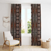 Malo e lelei Tonga Window Curtain Tongan Ngatu Vintage Brown - Polynesian Pride