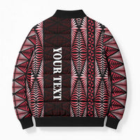 Tonga Rugby Personalised Bomber Puffer Jacket 2025 Mate Maa Tonga Ngatu Motif - Polynesian Pride