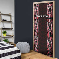 Tonga Rugby Door Cover 2025 Mate Maa Tonga Ngatu Motif - Polynesian Pride