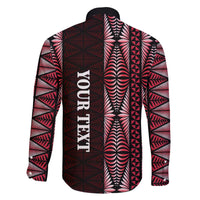 Tonga Rugby Personalised Family Matching Off The Shoulder Long Sleeve Dress and Hawaiian Shirt 2025 Mate Maa Tonga Ngatu Motif - Polynesian Pride