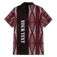 Tonga Rugby Personalised Family Matching Off Shoulder Maxi Dress and Hawaiian Shirt 2025 Mate Maa Tonga Ngatu Motif - Polynesian Pride