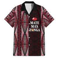 Tonga Rugby Personalised Family Matching Tank Maxi Dress and Hawaiian Shirt 2025 Mate Maa Tonga Ngatu Motif - Polynesian Pride