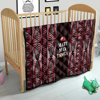 Tonga Rugby Quilt 2025 Mate Maa Tonga Ngatu Motif - Polynesian Pride
