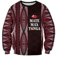 Tonga Rugby Personalised Sweatshirt 2025 Mate Maa Tonga Ngatu Motif - Polynesian Pride