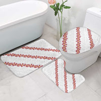 White Sunday Tonga Fakame Bathroom Set Tongan Ngatu Heilala Lei LT14 - Polynesian Pride