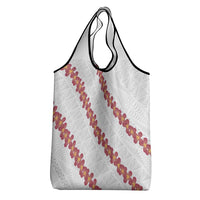 White Sunday Tonga Fakame Grocery Bag Tongan Ngatu Heilala Lei - Polynesian Pride