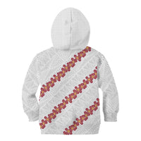 White Sunday Tonga Fakame Kid Hoodie Tongan Ngatu Heilala Lei - Polynesian Pride