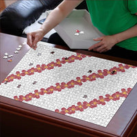 White Sunday Tonga Fakame Puzzle Tongan Ngatu Heilala Lei - Polynesian Pride