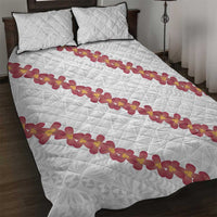 White Sunday Tonga Fakame Quilt Bed Set Tongan Ngatu Heilala Lei - Polynesian Pride