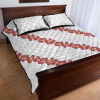 White Sunday Tonga Fakame Quilt Bed Set Tongan Ngatu Heilala Lei - Polynesian Pride