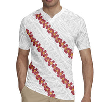 White Sunday Tonga Fakame Rugby Jersey Tongan Ngatu Heilala Lei - Polynesian Pride