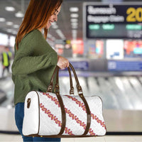 White Sunday Tonga Fakame Travel Bag Tongan Ngatu Heilala Lei - Polynesian Pride