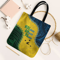 Malampa Province Vanuatu Tote Bag Map With Polynesian Pattern LT14 Black Strap One Size Multicolor - Polynesian Pride