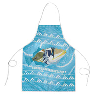 Aloha Hawaii Humuhumu Reef Triggerfish Apron Hawaiian Leis Kakau Pattern LT14 Blue - Polynesian Pride