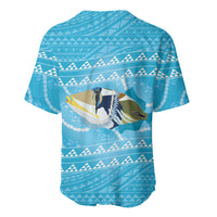 Aloha Hawaii Humuhumu Reef Triggerfish Baseball Jersey Hawaiian Leis Kakau Pattern LT14 - Polynesian Pride