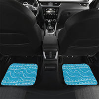 Aloha Hawaii Humuhumu Reef Triggerfish Car Mats Hawaiian Leis Kakau Pattern LT14 Set 2pcs - Back Blue - Polynesian Pride