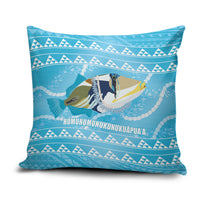 Aloha Hawaii Humuhumu Reef Triggerfish Pillow Cover Hawaiian Leis Kakau Pattern LT14 Blue - Polynesian Pride