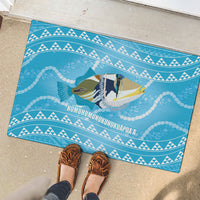 Aloha Hawaii Humuhumu Reef Triggerfish Rubber Doormat Hawaiian Leis Kakau Pattern LT14 - Polynesian Pride