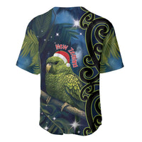 New Zealand Christmas Baseball Jersey Cute Kakapo Meri Kirihimete Maori Koru LT14 - Polynesian Pride
